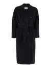 Max Mara Madame 101801 Virgin Wool And Cashmere Coat In Black