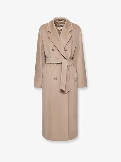 Max Mara Women Madame Double-breasted Wool And Cashmere Coat In Neutral