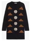 Max Mara Maracas Knitted Dress Black In Black