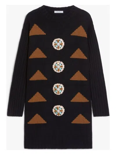MAX MARA WOMEN'S MARACAS KNITTED DRESS BLACK | SIZE MEDIUM | 2511321051600025