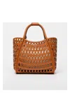 Max Mara Marines Weaving Perforated Leather Handbag With Internal Clutch