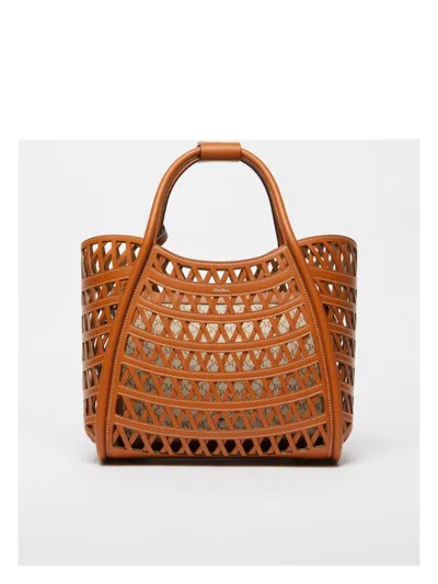 MAX MARA WOMEN'S MARINESWEAVING HANDBAG LIGHT BROWN | 2514511052600032