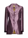 Max Mara Women Mauve Mikado Malaga Blazer In Burgundy