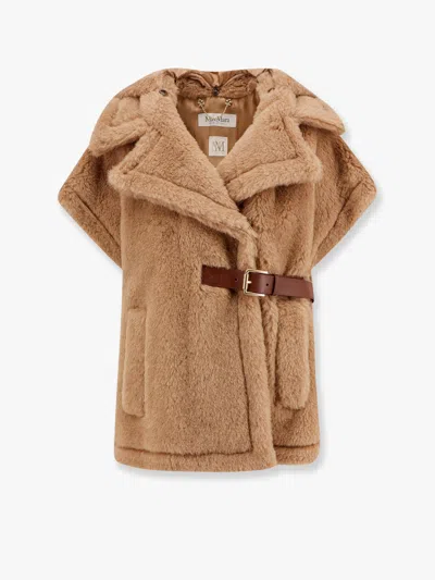 Max Mara Women  Beige Capes In Cream