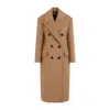 Max Mara Certo Double-breasted Long Coat In Multicolor