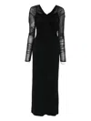 Max Mara Long Locri Dress In Draped Jersey In Black