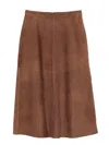 Max Mara Women `maxmara S` Leather Skirt