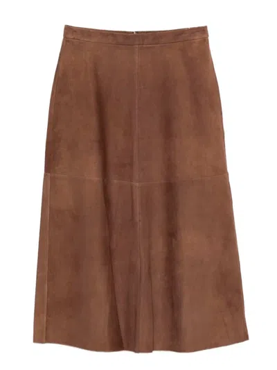 Max Mara Women `maxmara S` Leather Skirt
