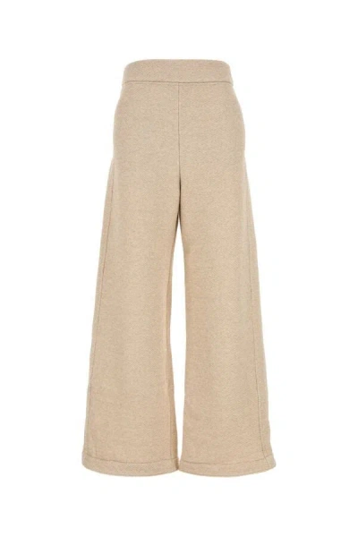 Max Mara Women Melange Sand Cotton Blend Tay Wide-leg Pant In Brown