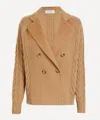 Max Mara 'micio' Double-breasted Jacket With In Neutral
