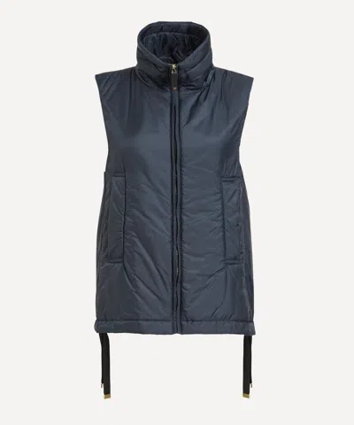 Max Mara Women's Midnight Blue Greenve Water-repellent Padded Gilet