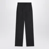 Max Mara Midnight Blue Trousers In Cotton Denim Effect