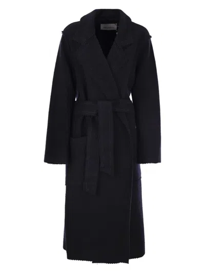 MAX MARA WOMEN'S MIDNIGHT WOOL BLEND JENE COAT