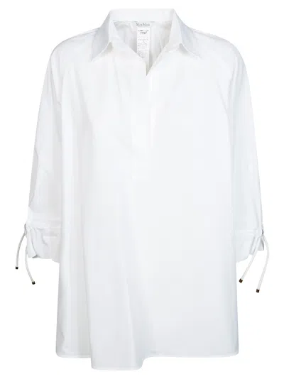 Max Mara Women's Mini Shirt-polo In Soft Cotton In Bianco