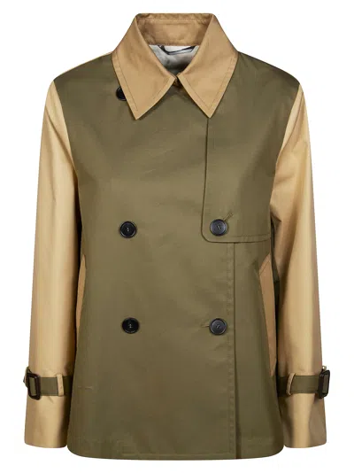 Max Mara Women's Mini Trench Short Coat In Brown