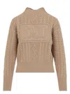 Max Mara Miranda Wool And Cashmere Sweater In Nude & Neutrals