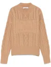 Max Mara Wool And Cashmere Crewneck Jumper In Brown