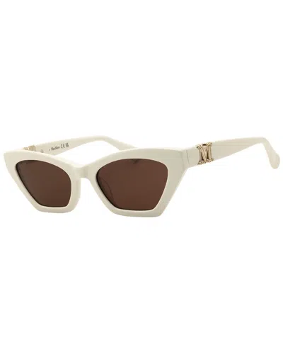 Max Mara Women's Mm0057 52mm Sunglasses In White
