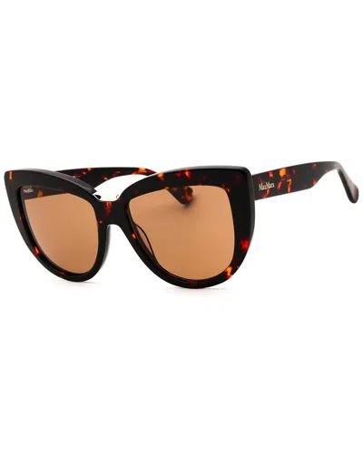 Max Mara Women's Mm0076 55mm Sunglasses In Brown