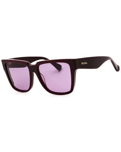 Max Mara Women's Mm0078 57mm Sunglasses In Burgundy