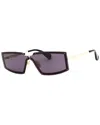 Max Mara 68mm Oversize Rectangular Sunglasses In Black