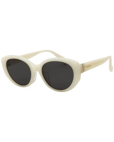 Max Mara Round-frame Sunglasses In White