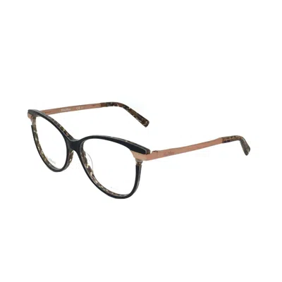 Max Mara Women's Mm1233 Glasses In Black/rose Gold In Multi