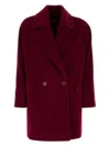 Max Mara Studio Red Wool Molo Coat