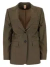Max Mara Wool Blend Apice Blazer With Front Pockets