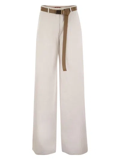 MAX MARA WOMEN'S MURGE LONG TROUSER BEIGE | SIZE 48 | 2516131141600004