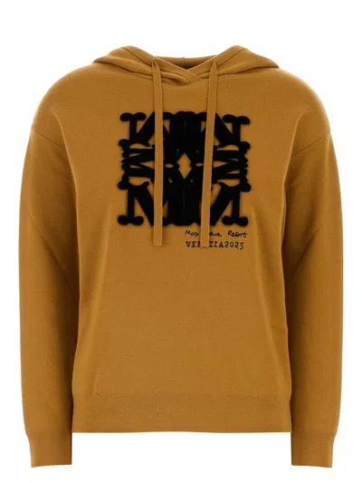 Max Mara Women's Mustard Wool Sfinge Sweatshirt