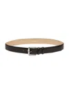 Max Mara Natural Leather Belt In Black
