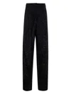Max Mara Women Navigli Viscose Blend Trouser With Sequins In Black