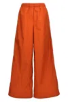 Max Mara Leisure Brina Linen-blend Gauze Wide-leg Pants In Orange