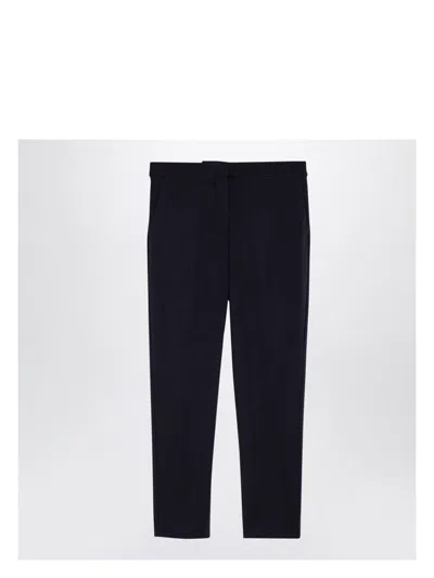 Max Mara Women's Navy Viscose Blend Trousers