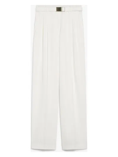 MAX MARA WOMEN'S NEOTTIA LONG TROUSER WHITE | SIZE 46 | 2516131011600009