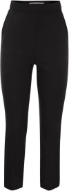 Max Mara High Waist Slim Fit Trousers In Black