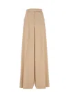 Max Mara Cream Wool Ninfa Wide-leg Pant