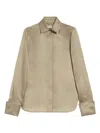 Max Mara Sfilata Nola Silk Shirt In Nude & Neutrals