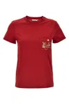 Max Mara Logo Embellished Crewneck T-shirt In Red