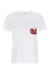 Max Mara Logo-embroidered Crewneck T-shirt In White