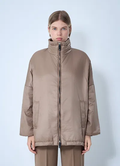 Max Mara Women Nylon Jacket In Brown