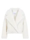 Max Mara Oggeri Teddy Short Coat In White