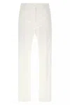 Max Mara White Cotton Okra Pants In White