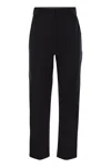 Max Mara Nepeta Stretch Virgin Wool Flare Leg Ankle Trousers In Black