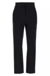 Max Mara Nepeta Stretch Virgin Wool Flare Leg Ankle Trousers In Black