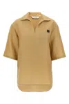 Max Mara Knitwear Sweater With Chest Pocket And V Neck In Gold