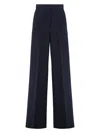 Max Mara Osol Virgin Wool Trousers In Blue