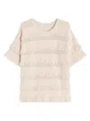 Max Mara Oversized Patterned Viscose Sweater In Neutral