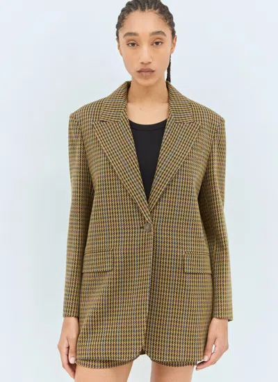 Max Mara Women Oversized Pied De Poule Blazer